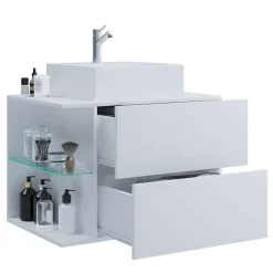 73x93x52 Weißer Waschplatz für Wandmontage - Ziovarica^Wohnen Discount