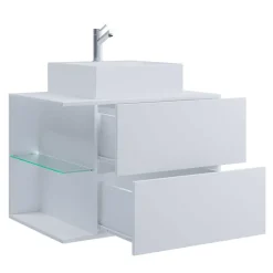 73x93x52 Weißer Waschplatz für Wandmontage - Ziovarica^Wohnen Discount