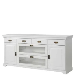 180x84x40 Weißes Sideboard - Landhaus modern - Akbelev^Wohnen New