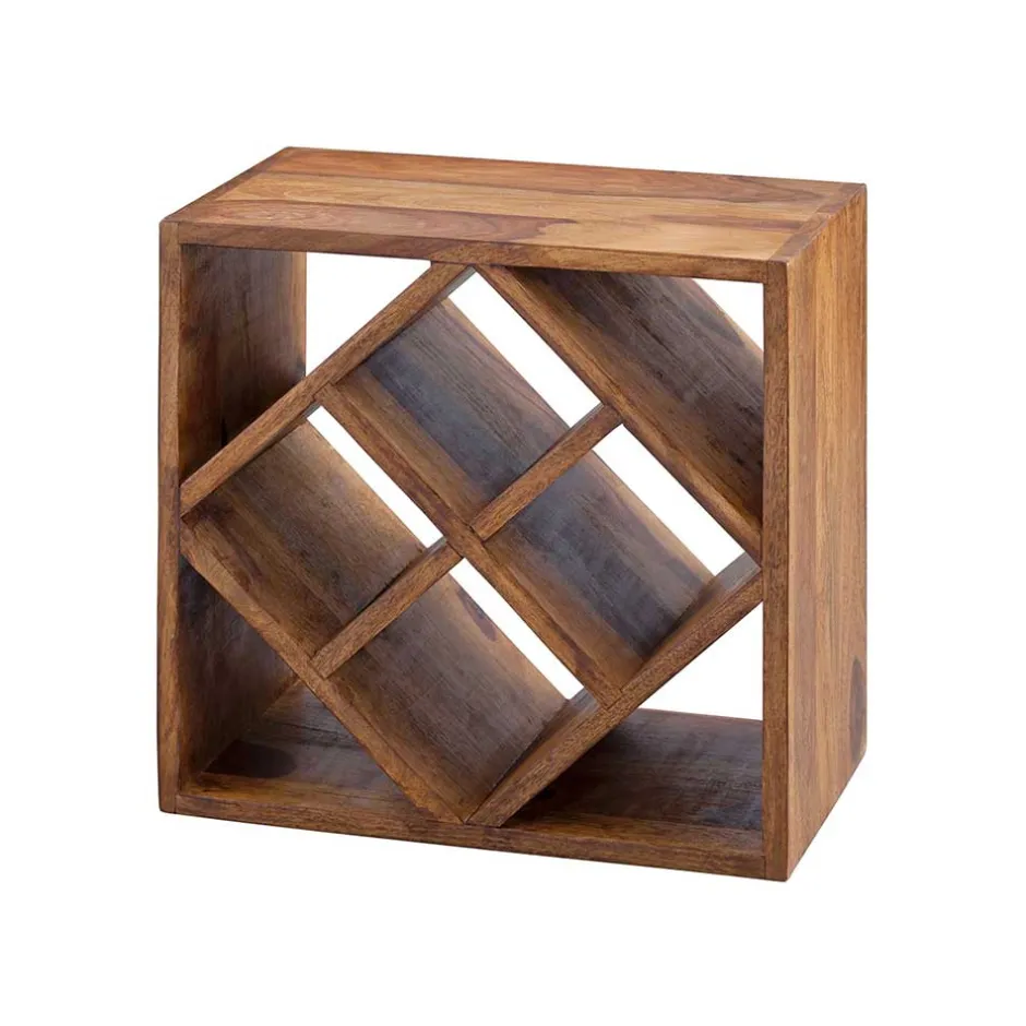 40x40x25 Weinregal aus Massivholz - Sharmota^Wohnen Online