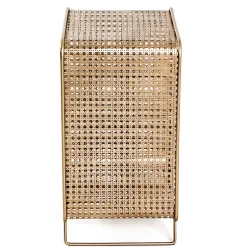 Wohnen 30x46x24 Weinregal aus Stahl in Gold - Loukan