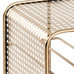 Wohnen 30x46x24 Weinregal aus Stahl in Gold - Loukan