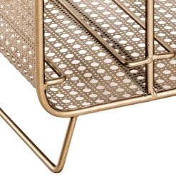 Wohnen 30x46x24 Weinregal aus Stahl in Gold - Loukan