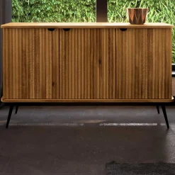 144x87x46 Wildeiche Anrichte mit Metallbeinen - Casarius^Wohnen New