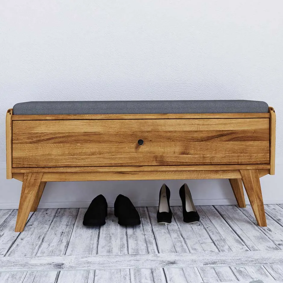 112x52x37 Wildeiche Bank mit Klappe - Hardus^Wohnen Best