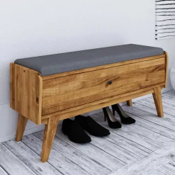 112x52x37 Wildeiche Bank mit Klappe - Hardus^Wohnen Best