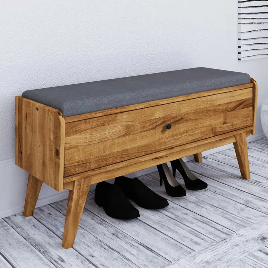 112x52x37 Wildeiche Bank mit Klappe - Hardus^Wohnen Best