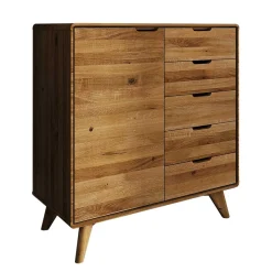 Wohnen 90x92x40 Wildeiche Kommode mit Tür - Eavy