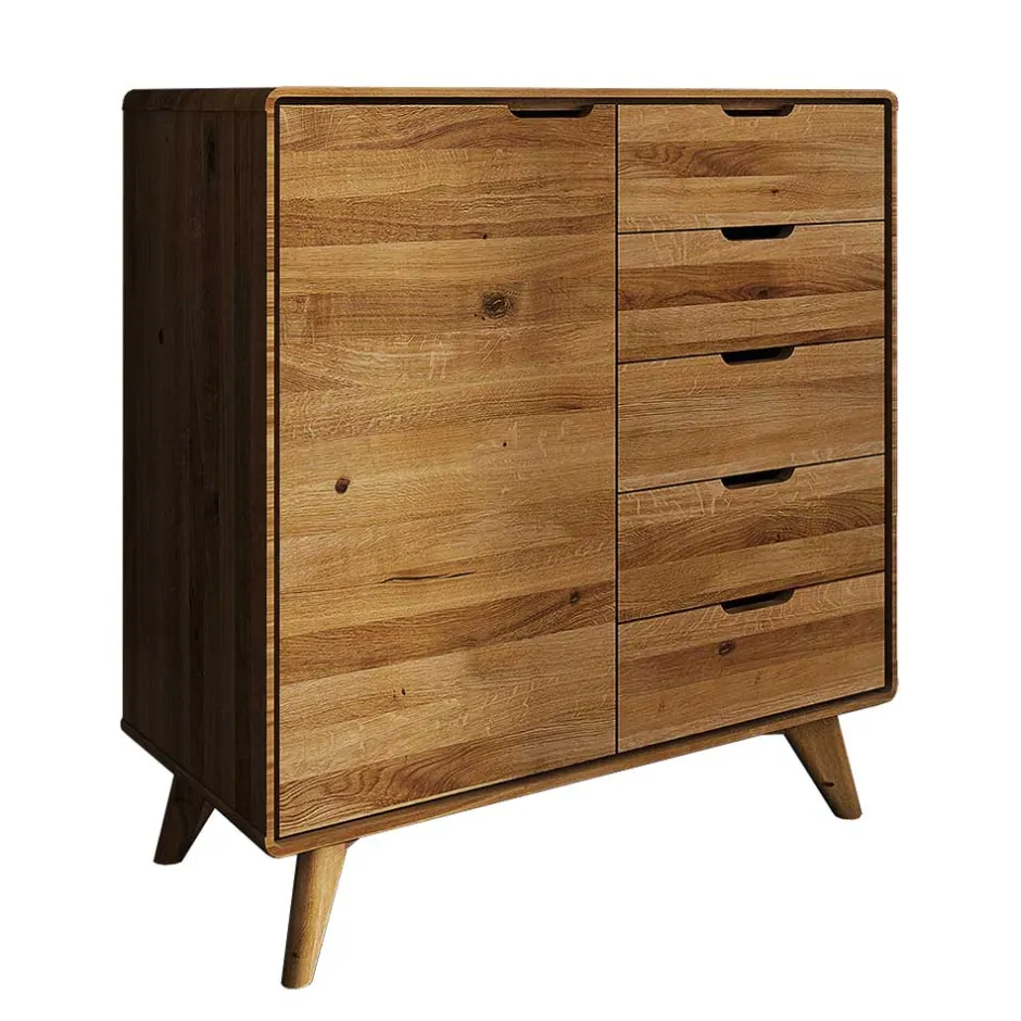 Wohnen 90x92x40 Wildeiche Kommode mit Tür - Eavy