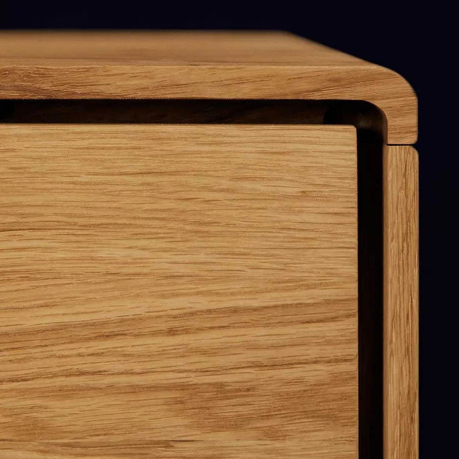 Wohnen 90x92x40 Wildeiche Kommode mit Tür - Eavy