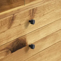 Wohnen 100x154x50 Wildeiche Schrank mit zwei Glastüren - Hardus