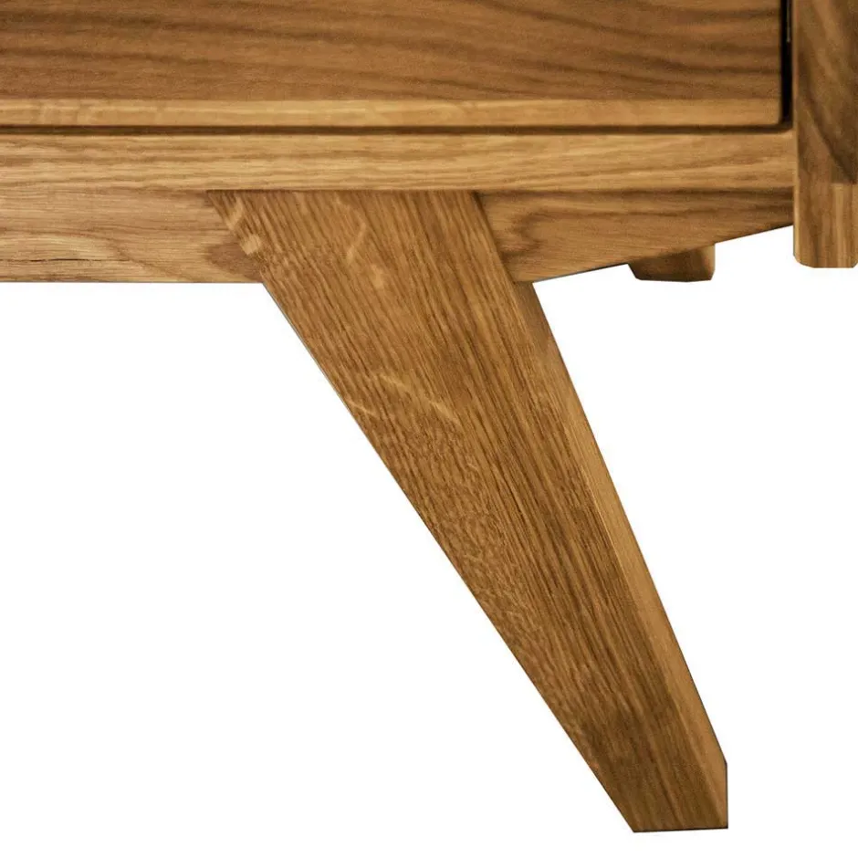 Wohnen 100x154x50 Wildeiche Schrank mit zwei Glastüren - Hardus