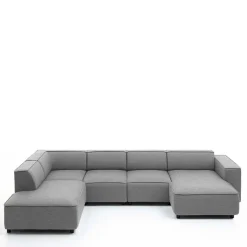 324x70x195 Wohnlandschaft in Hellgrau - Brianco^Wohnen Discount