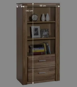 68x140x40 Wohnraum Regal aus Wildeiche - Maila^Wohnen Best