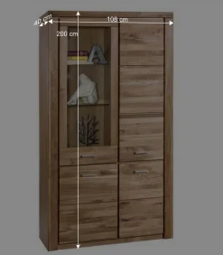 Wohnen 108x200x40 Wohnraum Schrank aus Wildeiche - Maila