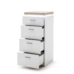 42x98x44 Wohnzimmer Hochkommode mit LED - Nusenia^Wohnen Outlet