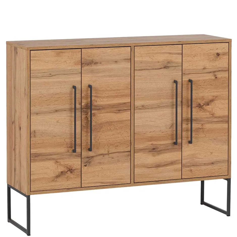 Wohnen 112x94x33 Wohnzimmer Kommode mit vier Türen - Swurta