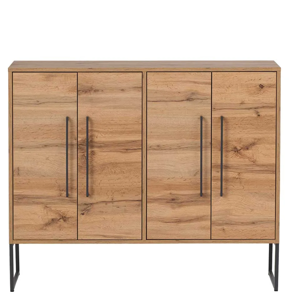 Wohnen 112x94x33 Wohnzimmer Kommode mit vier Türen - Swurta