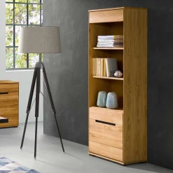 Wohnen 63x197x41 Wohnzimmer Regal mit 3 Fächern & Tür - Sennya