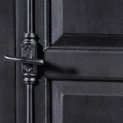 Wohnen 61x180x42 Wohnzimmer Schrank in Schwarz & Teak - Niovan