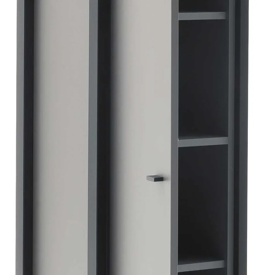 40x178x37 Wohnzimmer Schrank in Grau & Anthrazit - Ridona I^Wohnen Online