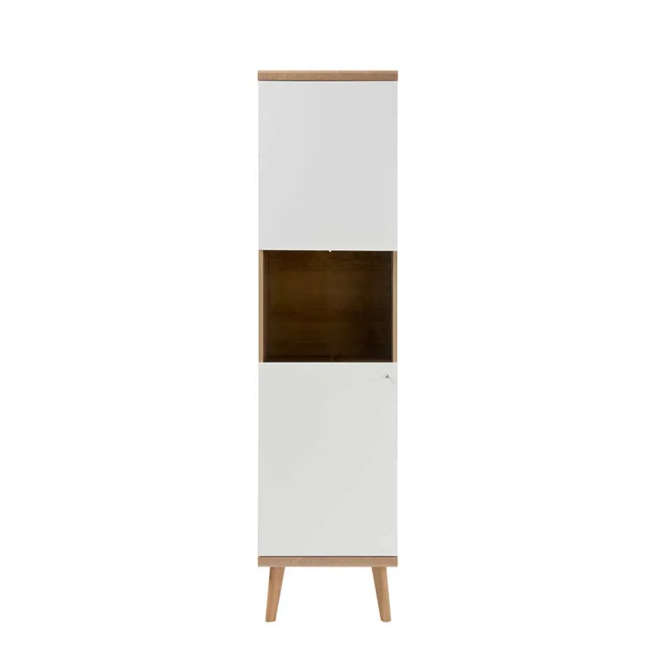 50x197x40 Wohnzimmer Schrank mit Glas - Cablos I^Wohnen