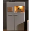 Wohnen 80x139x37 Wohnzimmer Schrank mit Glas Einsatz - Fraguca