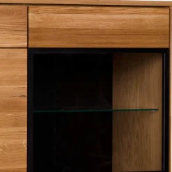 162x148x42 Wohnzimmer Schrank mit Glas Einsätzen - Sennya I^Wohnen New