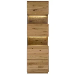 63x208x44 Wohnzimmer Vitrine aus Wildeiche massiv - Obinson^Wohnen