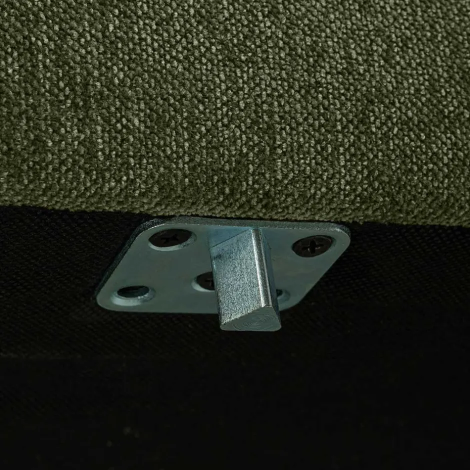 100x44x100 Wohnzimmerhocker in Dunkelgrün - Arraggo^Wohnen Sale