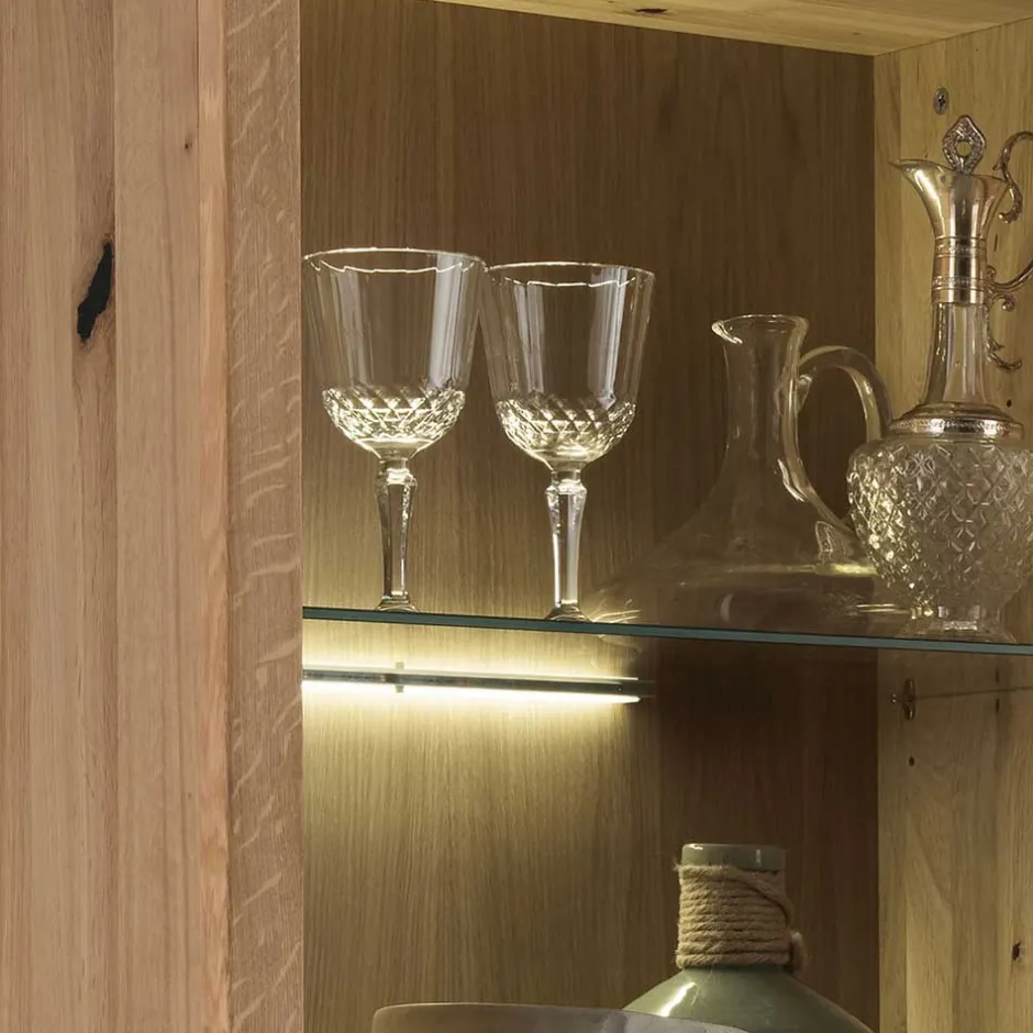 65x148x40 Wohnzimmerschrank mit Glastür - Embleys^Wohnen Clearance