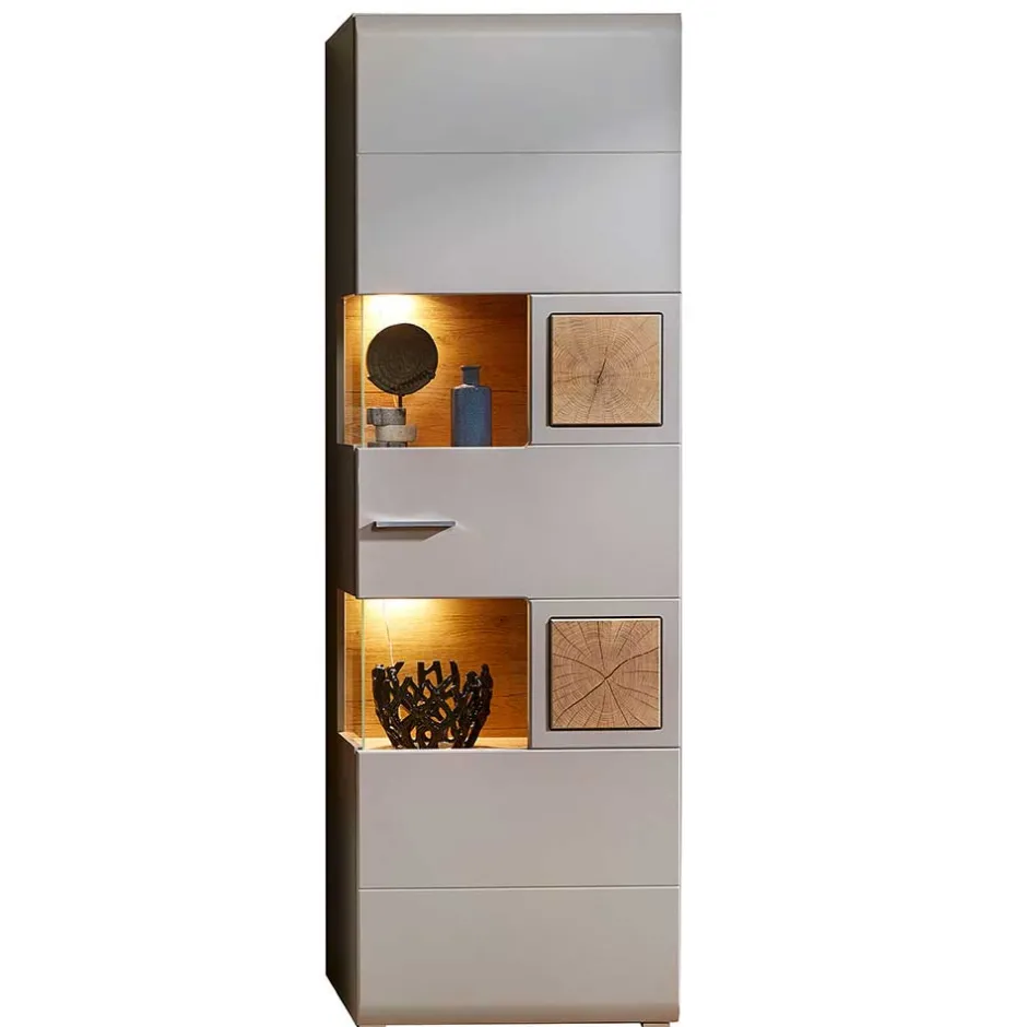 65x205x37 Wohnzimmerschrank mit Glaseinsätzen - Fraguca I^Wohnen Hot