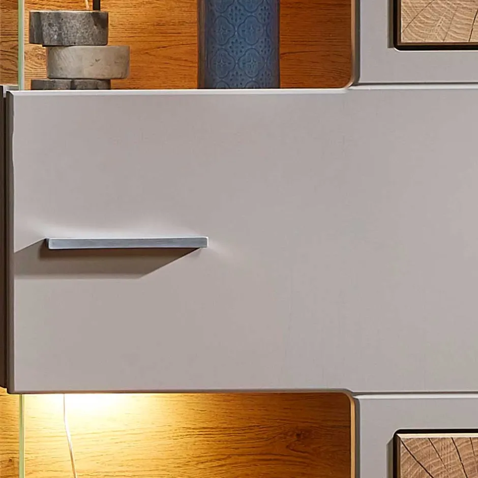 65x205x37 Wohnzimmerschrank mit Glaseinsätzen - Fraguca I^Wohnen Hot