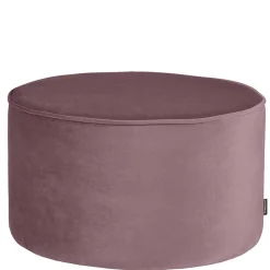 Wohnen 60x36x60 Zylinderförmiger Hocker aus Samt - Jowella