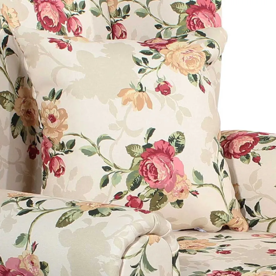 XXL Landhaus Sessel mit Rosen Muster - Gelvino^Wohnen Best