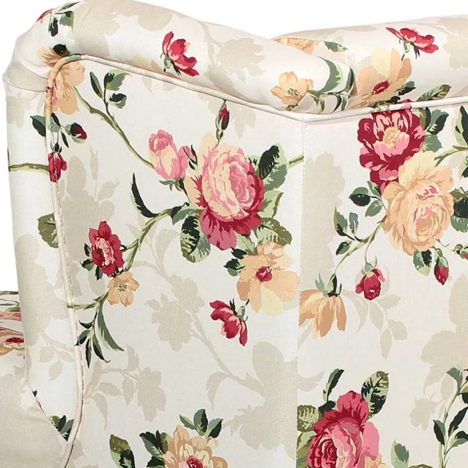XXL Landhaus Sessel mit Rosen Muster - Gelvino^Wohnen Best