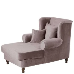 Wohnen XXL Ohrenbackensessel in Rosa Samtvelours - Scolari