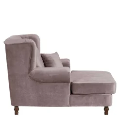 Wohnen XXL Ohrenbackensessel in Rosa Samtvelours - Scolari