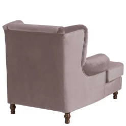 Wohnen XXL Ohrenbackensessel in Rosa Samtvelours - Scolari