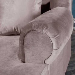 Wohnen XXL Ohrenbackensessel in Rosa Samtvelours - Scolari