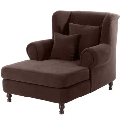 XXL Polstersessel in Braun Velours - Snoud^Wohnen New