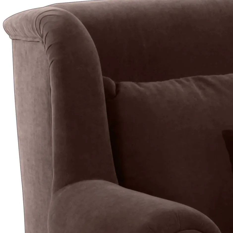 XXL Polstersessel in Braun Velours - Snoud^Wohnen New