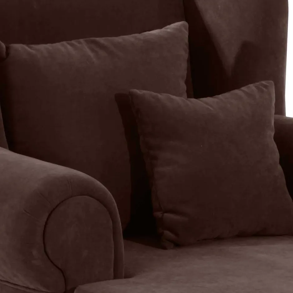 XXL Polstersessel in Braun Velours - Snoud^Wohnen New