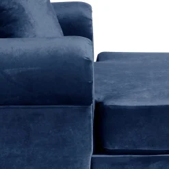 Wohnen XXL Sessel in Dunkelblau Samtvelours - Louam