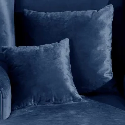 Wohnen XXL Sessel in Dunkelblau Samtvelours - Louam