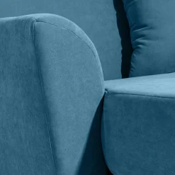 Wohnen XXL Sessel in Petrol Blau & Buche Natur - Mexica