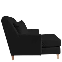 Wohnen XXL Sessel in Schwarz und Buche - Presto