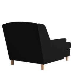 Wohnen XXL Sessel in Schwarz und Buche - Presto