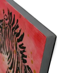 Zebra Wandbild in Rot Schwarz - Huvina^Wohnen Best