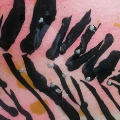 Zebra Wandbild in Rot Schwarz - Huvina^Wohnen Best